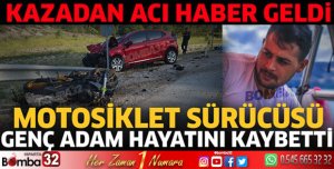 Kazadan acı haber geldi! Motosiklet sürücüsü Berat Abut hayatını kaybetti