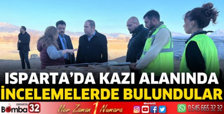 Kazı alanında incelemeler yapıldı