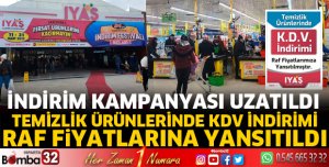 KDV indirimi raf fiyatlarına yansıtıldı