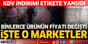 KDV indirimini etiketlere yansıtan zincir marketler, binlerce ürünün fiyatını değiştirdi