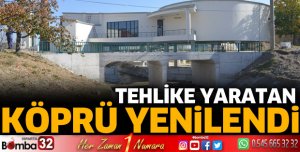 Keçeci’de tehlike arz eden köprü yenilendi