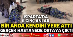 Kendini bir anda yere attı