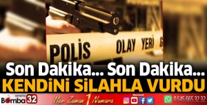 Kendini silahla vurdu