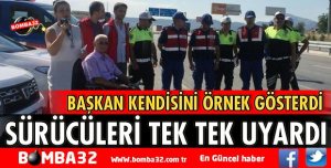 KENDİSİNİ ÖRNEK GÖSTEREREK SÜRÜCÜLERİ UYARDI