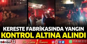 Kereste fabrikasında yangın kontrol altına alındı