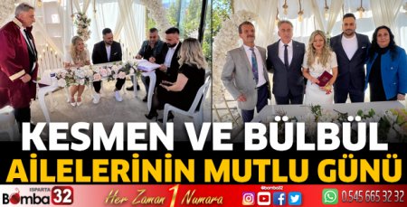 Kesmen ve Bülbül ailelerinin mutlu günü 