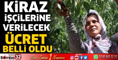 Kiraz işçilerine verilecek ücret belli oldu 