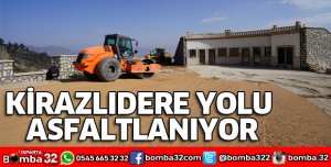Kirazlıdere yolu asfaltlanıyor