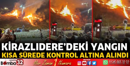 Kirazlıdere'de yangın
