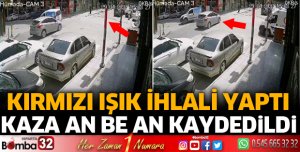 Kırmızı ışık ihlali sonrası kaza