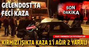 KIRMIZI IŞIKTA KAZA 1'İ AĞIR 2 YARALI