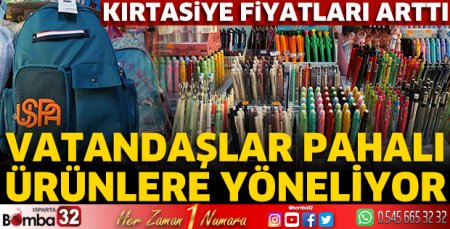 Kırtasiye fiyatları arttı