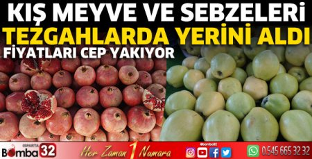 Kış meyve ve sebzeleri tezgahlarda yerini aldı