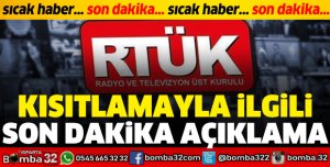 KISITLAMAYLA İLGİLİ AÇIKLAMA