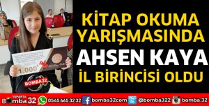 KİTAP OKUMA YARIŞMASINDA İL BİRİNCİSİ OLDU