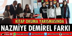 KİTAP OKUMA YARIŞMASINDA NAZMİYE DEMİREL FARKI