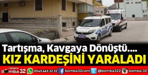 Kız kardeşini yaraladı