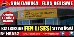 Kız Lisesi’ne Fen Lisesi Statüsü