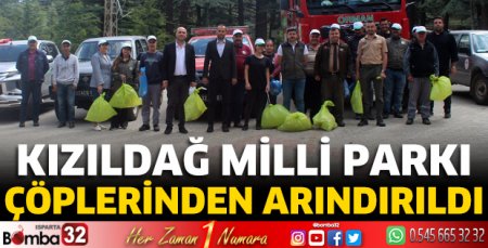 Kızıldağ Milli Parkı çöplerinden arındırıldı