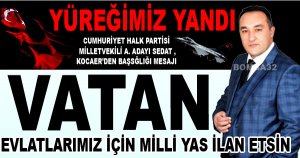 KOCAER’DEN BAŞSAĞLIĞI MESAJI 