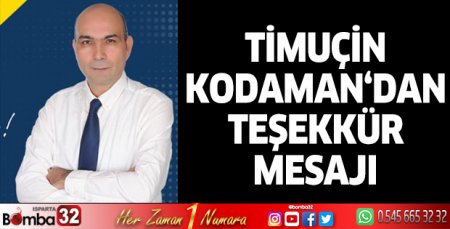 Kodaman'dan teşekkür