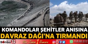 Komandolar şehitleri anmak için Davraz Dağı'na tırmandı