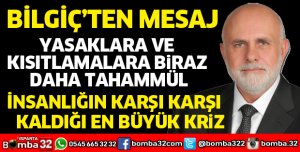 KONGREDE BİLGİÇ'İN MESAJI OKUNDU