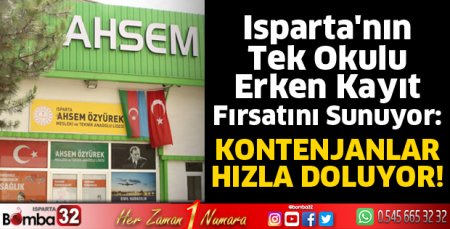 Kontenjanlar hızla doluyor!