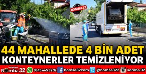 KONTEYNERLER TEMİZLENİYOR