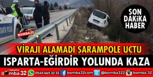 KONTROLDEN ÇIKAN HAFİF TİCARİ ARAÇ ŞARAMPOLE UÇTU