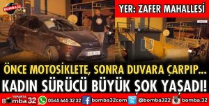 KONTROLDEN ÇIKAN OTOMOBİL BAHÇEYE UÇTU