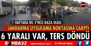 KONTROLDEN ÇIKAN OTOMOBİL JANDARMA UYGULAMA NOKTASINA ÇARPTI
