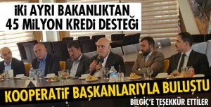 KOOPERATİF BAŞKANLARIYLA BULUŞTU
