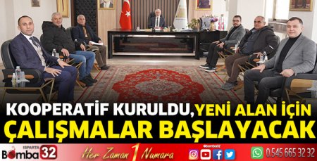 Kooperatif kuruldu, yeni alan için çalışmalar başlayacak