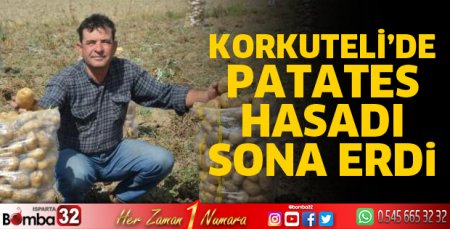 Korkuteli'de patates hasadı sona erdi