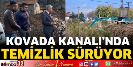 Kovada Kanalı'nda temizlik sürüyor