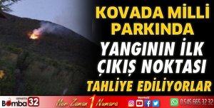Kovada Milli Parkında yangının ilk çıkış noktası