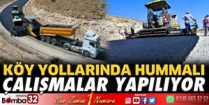 Köy yollarında hummalı çalışmalar