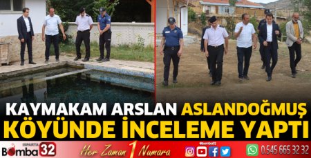 Köyde incelemelerde bulundu
