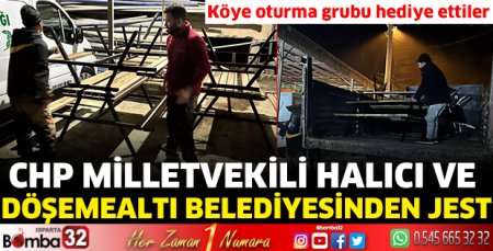 Köye oturma grubu hediye ettiler