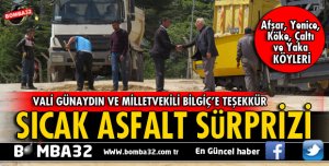 KÖYLERDE ASFALT ÇALIŞMALARI BAŞLADI