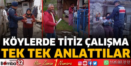 Köylerde titiz çalışma
