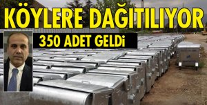 KÖYLERE ÇÖP KONTEYNERİ DAĞITILIYOR