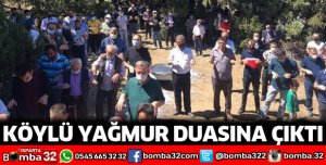 Köylü yağmur duasına çıktı