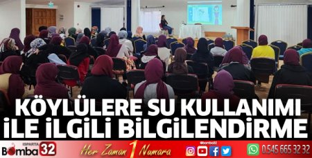 Köylülere su kullanımı hakkında bilgilendirme