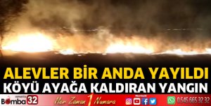 Köylüleri korkutan yangın