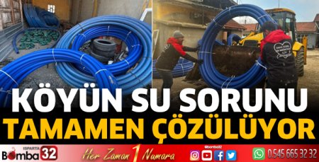 Köyün su sorunu tamamen çözülüyor