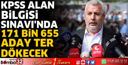 KPSS Alan Bilgisi Sınavı'nda 171 bin 655 aday ter dökecek