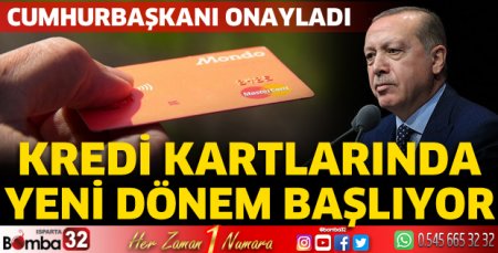 Kredi kartlarında yeni dönem başlıyor