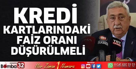 Kredi kartlarındaki faiz oranı düşürülmeli